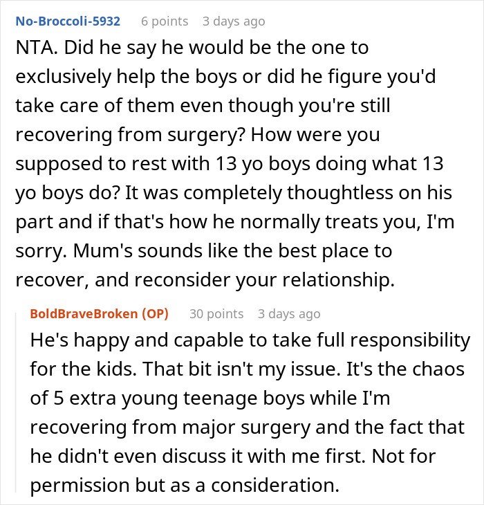Woman Forced Out Of Her Home After Partner's Last-Minute Sleepover Plans Wreck Surgery Recovery Woman Forced Out Of Her Home After Partner's Last-Minute Sleepover Plans Wreck Surgery Recovery