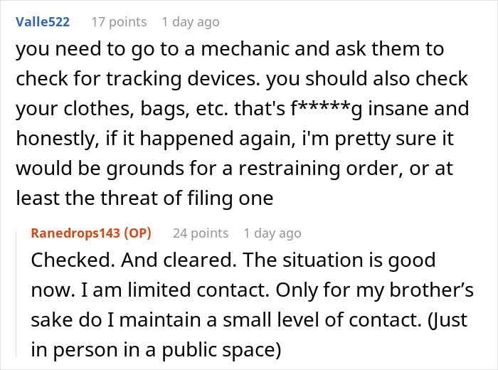 Comments discussing strategies and safety concerning OP situation. Comments discussing strategies and safety concerning OP situation.