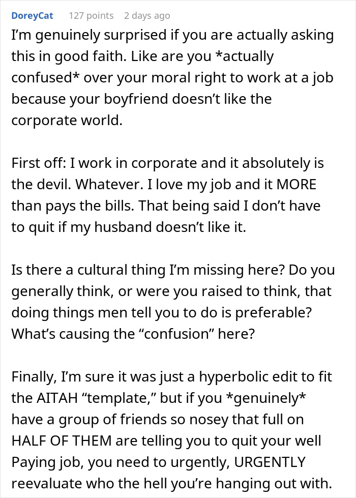 Guy Gives GF An Ultimatum, Left In Shock When She Chooses A &ldquo;Soul-Sucking&rdquo; Job Over Him