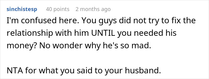 “My Husband Is Heartbroken”: Son Refuses To Pay Dad’s Bills After Harsh Punishment In His Teens “My Husband Is Heartbroken”: Son Refuses To Pay Dad’s Bills After Harsh Punishment In His Teens