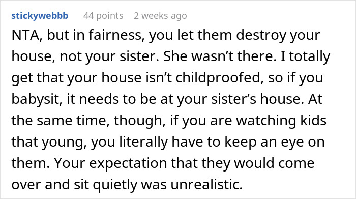 Kids Completely Wreck Aunt’s Apartment, Mom Gets Defensive When She Loses Her Free Babysitter Kids Completely Wreck Aunt’s Apartment, Mom Gets Defensive When She Loses Her Free Babysitter