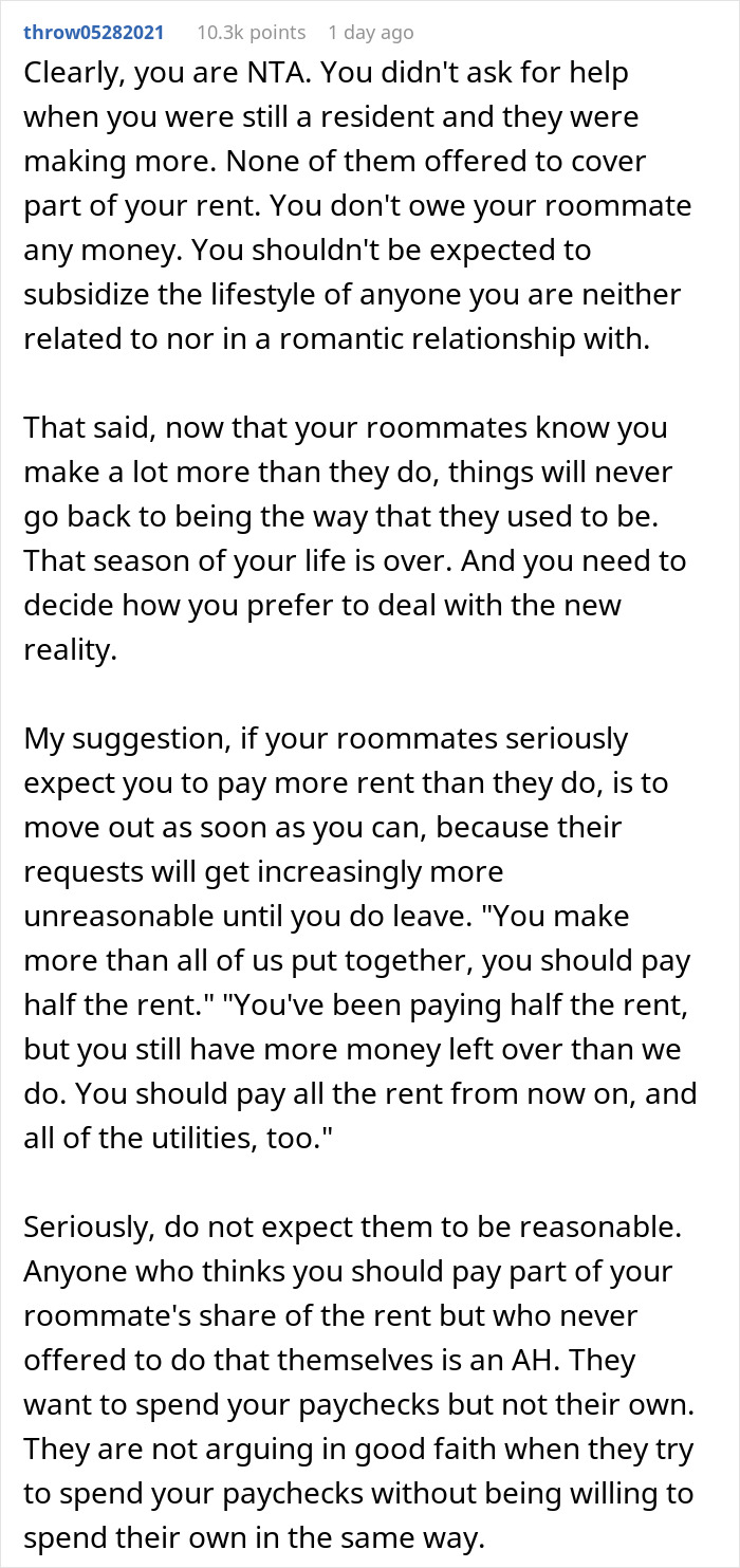 Woman Decides To Move Out After Roommates Find Out Her Salary: "Been Struggling To Pay Rent" Woman Decides To Move Out After Roommates Find Out Her Salary: "Been Struggling To Pay Rent"