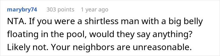 Husband Laughs After Neighbor Asks His Pregnant Wife To Cover Up While Swimming In Her Own Pool