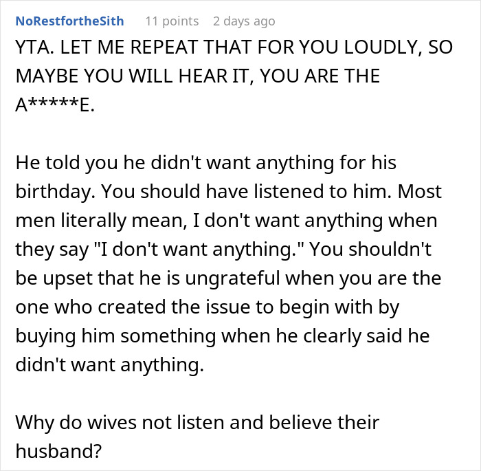 Wife Gives Hubby Thoughtful Present After Accident, He Doesn&rsquo;t Like It And Asks For Cash Instead