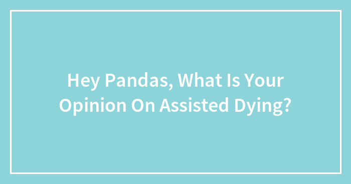 Hey Pandas, What Is Your Opinion On Assisted Dying? (Closed)