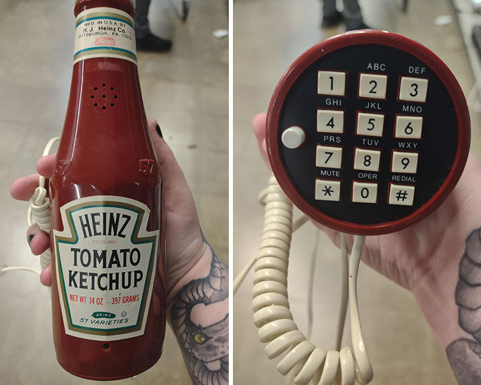 I Found A Phone That Is Shaped Like A Ketchup Bottle At A Thrift Store Today