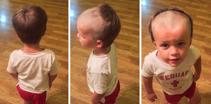 Un niño de 3 años transformándose en un divorciado de 50 años