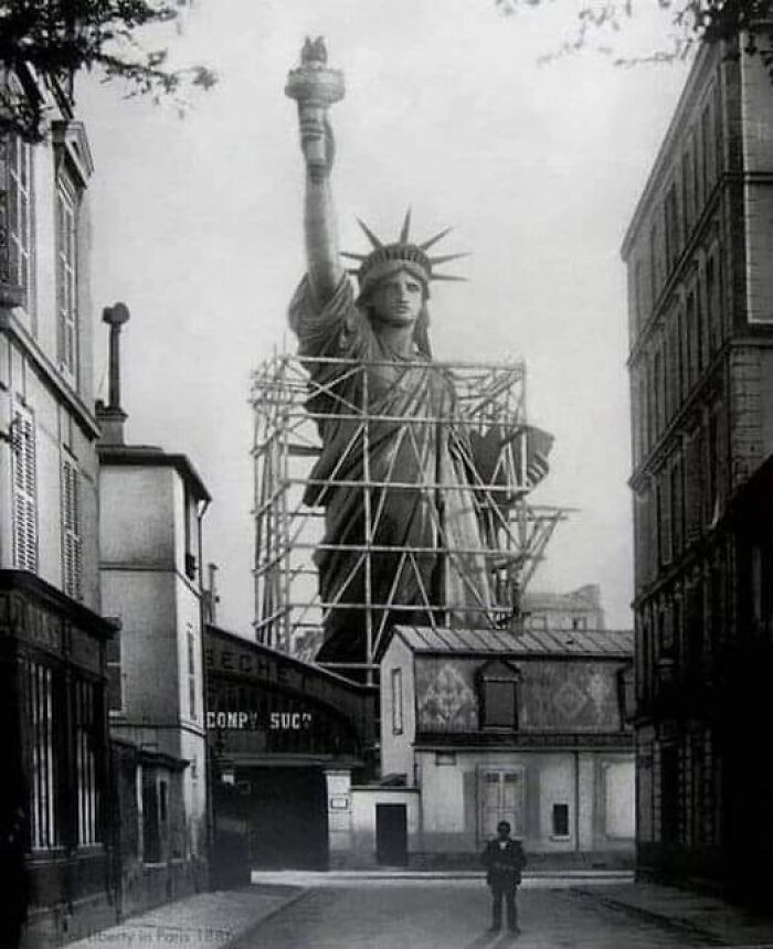 Statue Of Liberty Was Photographed In Paris, France, Just Before It Was Disassembled And Shipped To New York, 1884