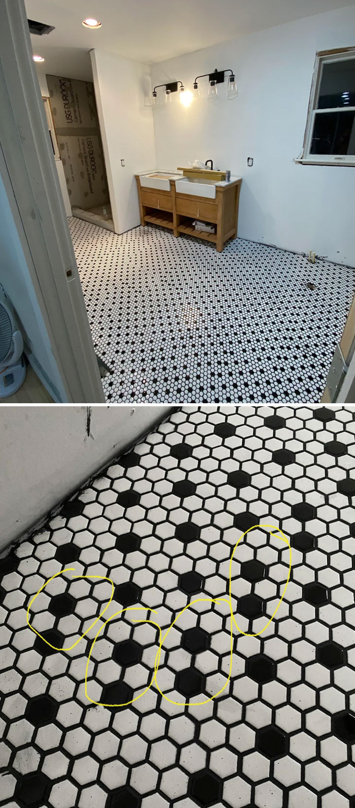 Tiles Were Installed Yesterday