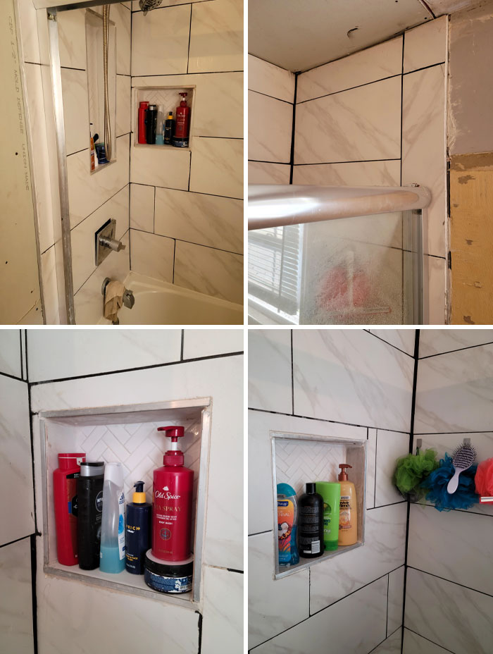 A Somewhat Handy Family Member Of Mine's Shower Remodel