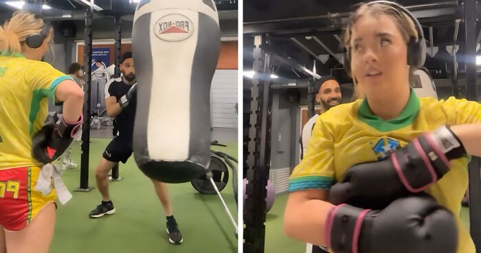 “Male Privilege”: Man Interrupts Woman At The Gym To Use Punching Bag Himself, Sparks Outrage