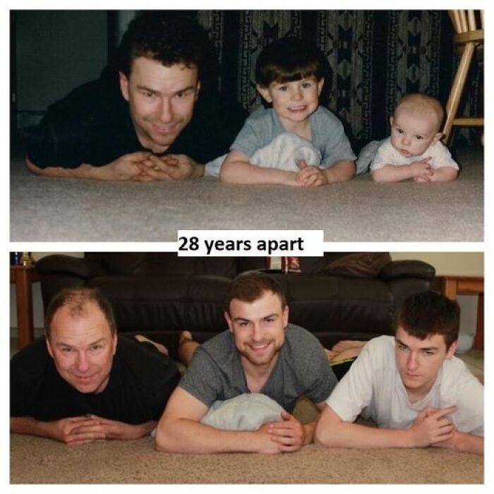 My Younger Brother, Me And My Dad Remaking Our Lovely Memory After 28 Years