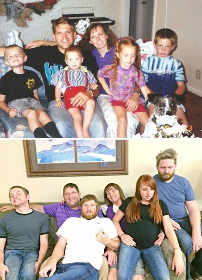 I Forced My Family To Participate In Some Photo Recreations From My Childhood