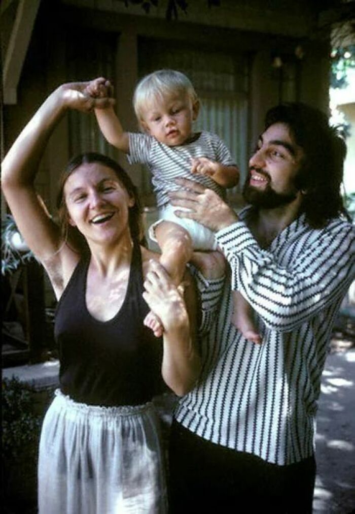 Little Leonardo Dicaprio And His Parents George And Irmelin, 1976