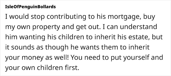 Text expressing advice on leaving a partner who avoids commitment, focusing on financial self-preservation. Text expressing advice on leaving a partner who avoids commitment, focusing on financial self-preservation.