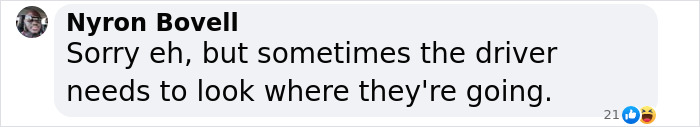 Comment discussion about a fatal car crash and driver responsibility. Comment discussion about a fatal car crash and driver responsibility.