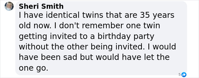 Text message from Sheri Smith discussing birthday invitations for her identical twins. Text message from Sheri Smith discussing birthday invitations for her identical twins.