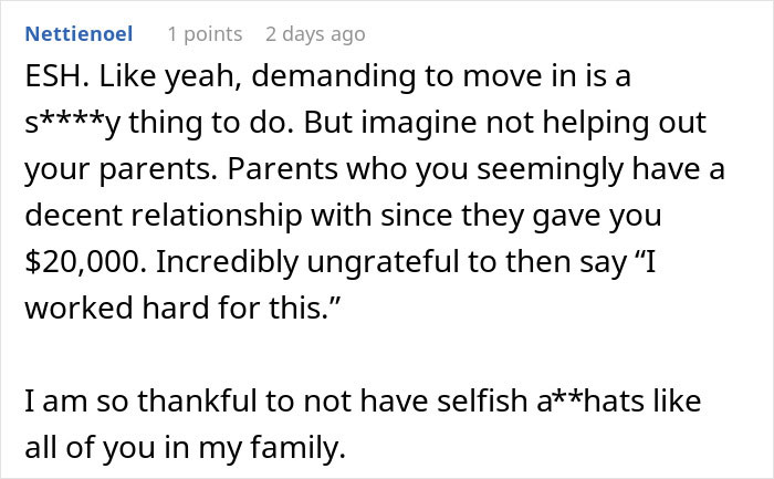 Son Refuses To Let Parents Move In, They're Furious: "Family Should Support Each Other" Son Refuses To Let Parents Move In, They're Furious: "Family Should Support Each Other"