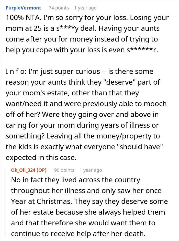 Aunts Feel Entitled To Inheritance: &ldquo;She Assumed We Would Share&rdquo;