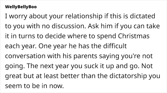 Woman Despises Idea Of Spending Another Xmas With Husband’s Toxic Family, Hubby Says Stay Home Woman Despises Idea Of Spending Another Xmas With Husband’s Toxic Family, Hubby Says Stay Home