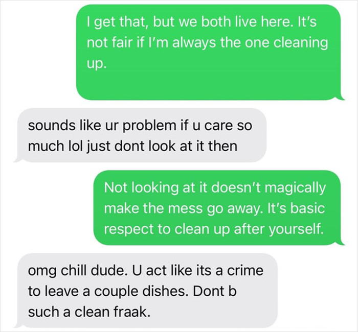 Guy Doesn’t Clean Up After Himself, Thinks Roommate Should Do It For Him, Ends Up Homeless Guy Doesn’t Clean Up After Himself, Thinks Roommate Should Do It For Him, Ends Up Homeless