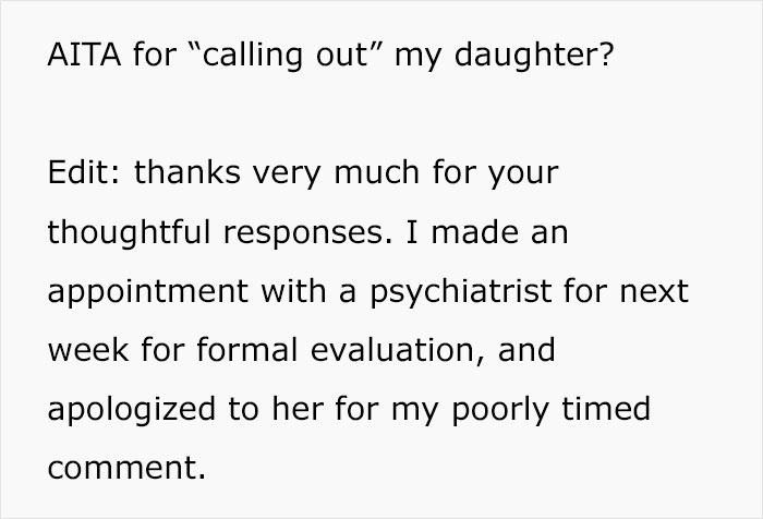 Parent Seeks Advice After Calling Out Daughter In Front Of Her Friends That She Doesn't Have Autism Parent Seeks Advice After Calling Out Daughter In Front Of Her Friends That She Doesn't Have Autism