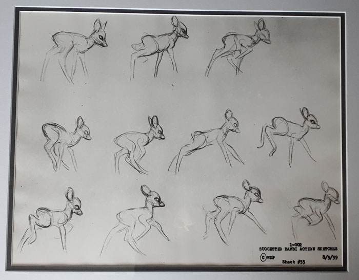 I Have Some Bambi Model Sketches From Film Production. Drawn In 1939