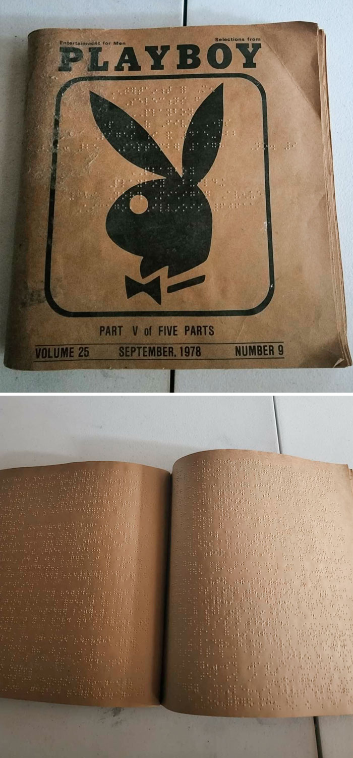 Found A Playboy At Work Today From 1978 That's Written Entirely In Braille