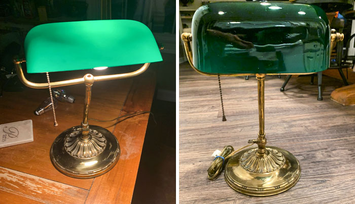 This Desk Lamp (Emeralite Banker’s Lamp) Is 100+ Years Old, And Is Solid As A Rock. So Cool Looking