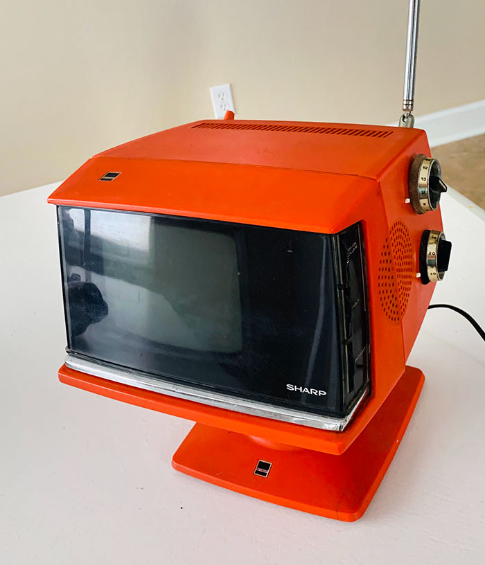 1970s B/W Portable TV. $20 It Works!