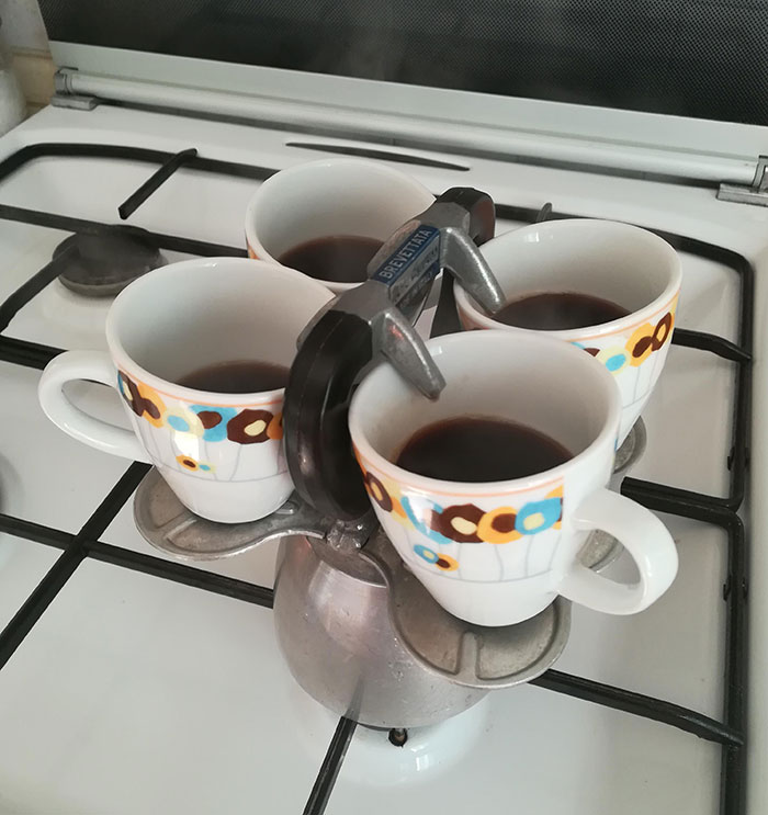 Great Grand Mother Moka With An Interesting Design, At Least 60 Years Old