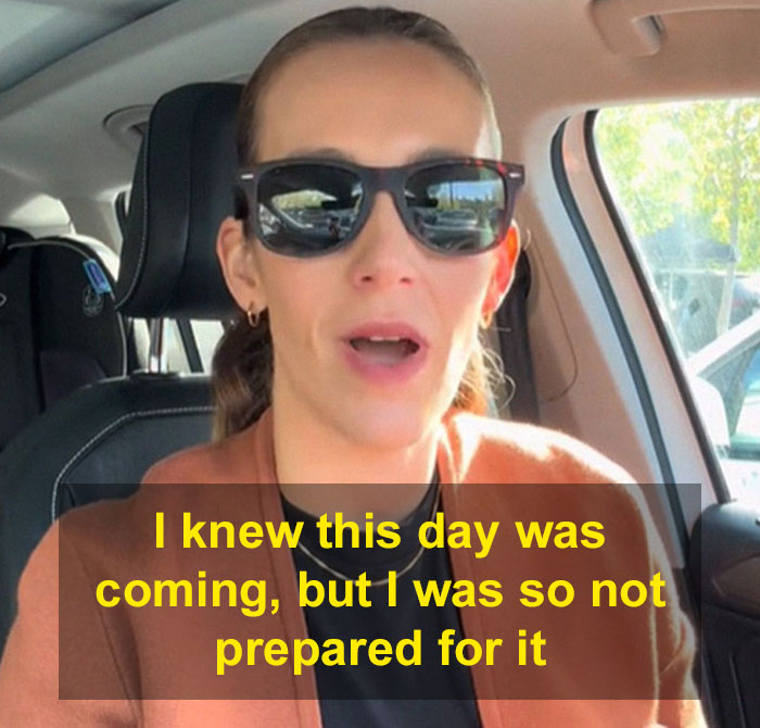 Mom in sunglasses talks about twins' birthday invitation situation in car. Mom in sunglasses talks about twins' birthday invitation situation in car.