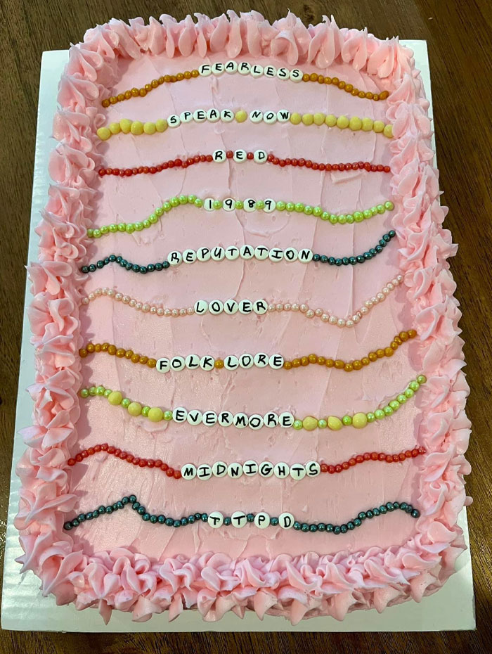 My Neighbor Came Over To Surprise Me With A Get Well Cake As I’m Recovering From Ankle Surgery. She Made It And It Came Out So Cute, She Knows How Much Of A Swiftie I Am