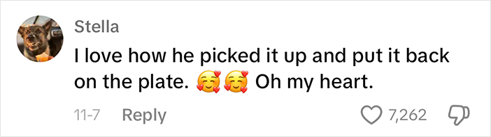 Comment expressing affection for a cute calf&rsquo;s actions, reacting with heart emojis.