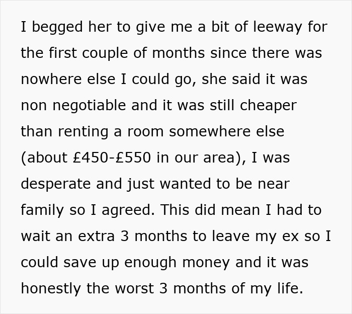 Text describing a plea for accommodation due to a sister refusing to share lottery winnings, causing financial strain. Text describing a plea for accommodation due to a sister refusing to share lottery winnings, causing financial strain.