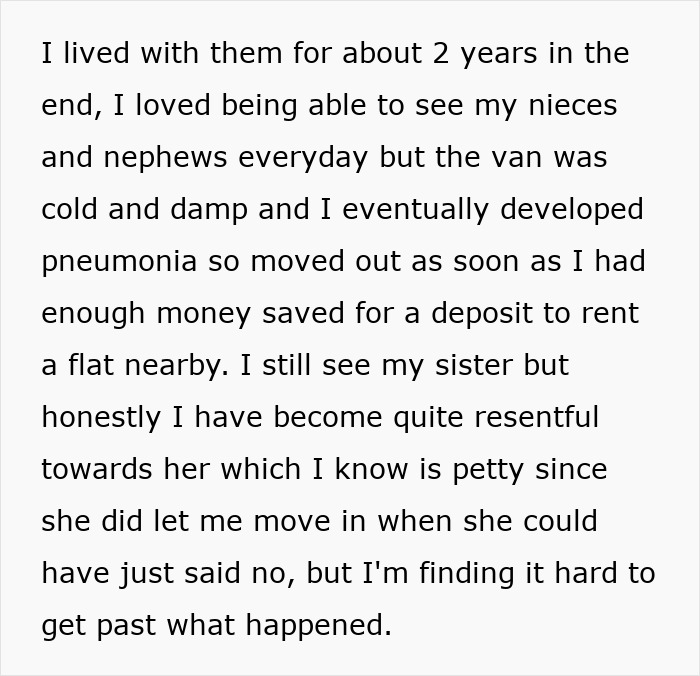 Text describing a struggle with sister and feelings of resentment over not sharing lottery winnings. Text describing a struggle with sister and feelings of resentment over not sharing lottery winnings.