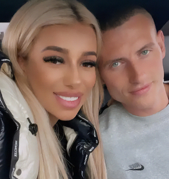 Demi Agoglia and her partner Bradley Jones.