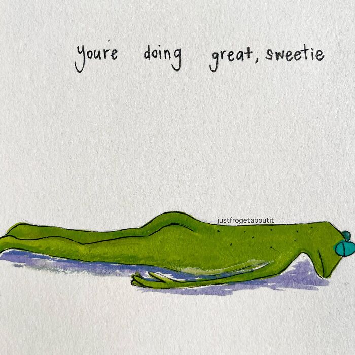Funny Frog Illustrations That Also Offer Some Comfort