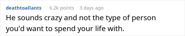 Text comment about a joke causing upset in a fiance after accidental pregnancy news.