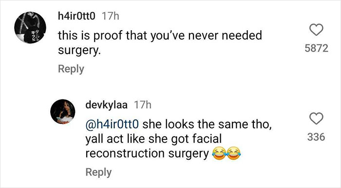 Instagram comments discussing Kim Kardashian's youthful appearance and plastic surgery remarks.