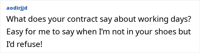 Comment about discrimination and covering for colleagues with kids on Christmas.