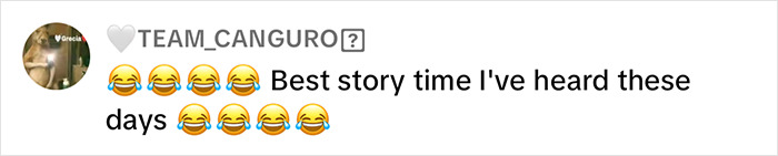 Emoji-filled comment about a DNA test story, captioned "Best story time I've heard these days".