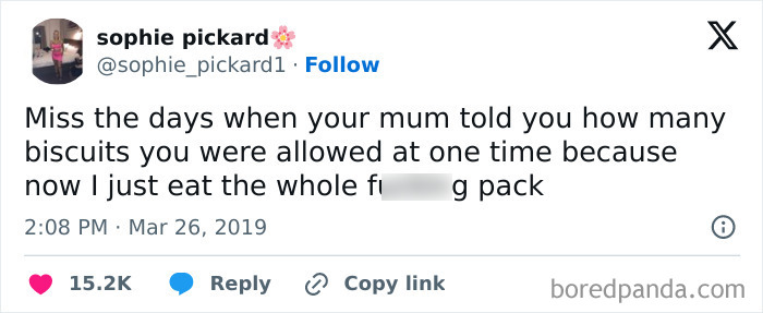 Tweet displays British humor about eating biscuits, recalling childhood rules.