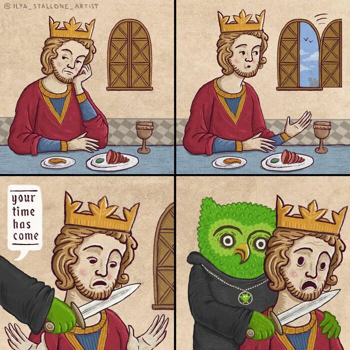 17 Hilarious Comics That Show What Happens When Modern Life Goes Medieval