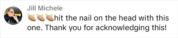 Comment praising realization about dad not being a great family sacrificer.