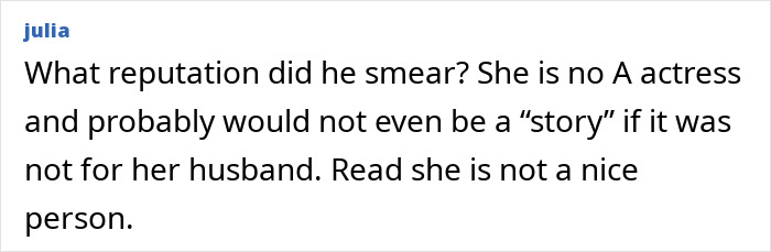 Text discussing the reputation of an actress, referencing Justin Baldoni and lawyer's threats. Text discussing the reputation of an actress, referencing Justin Baldoni and lawyer's threats.