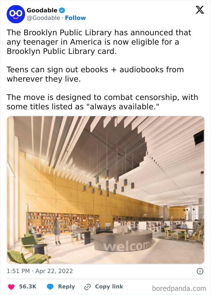 Brooklyn Library allows teens nationwide to access ebooks, promoting inclusivity and combating censorship.