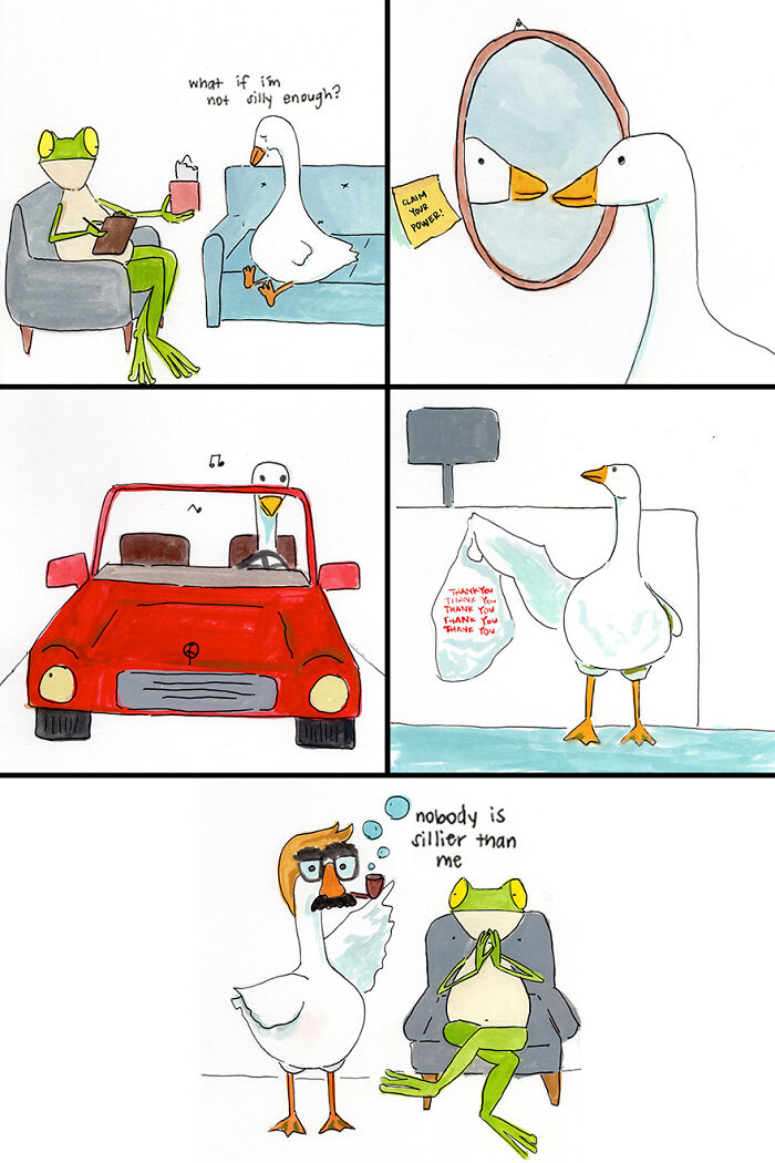 Funny Frog Illustrations That Also Offer Some Comfort