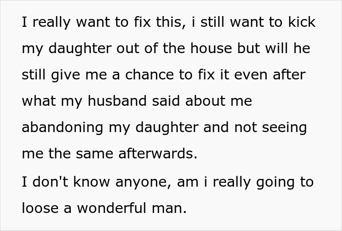 Text expressing a mother's distress over family issues involving her daughter and husband. Text expressing a mother's distress over family issues involving her daughter and husband.