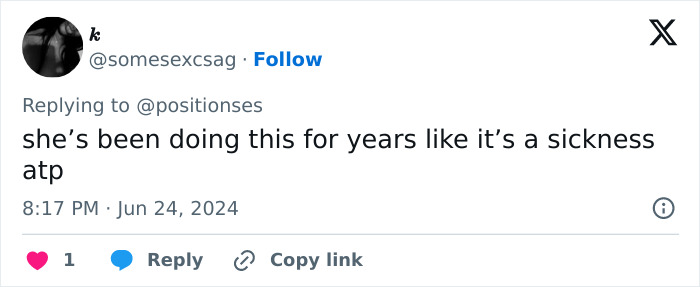 Tweet criticizing Ariana Grande impersonator's weight loss. Tweet criticizing Ariana Grande impersonator's weight loss.
